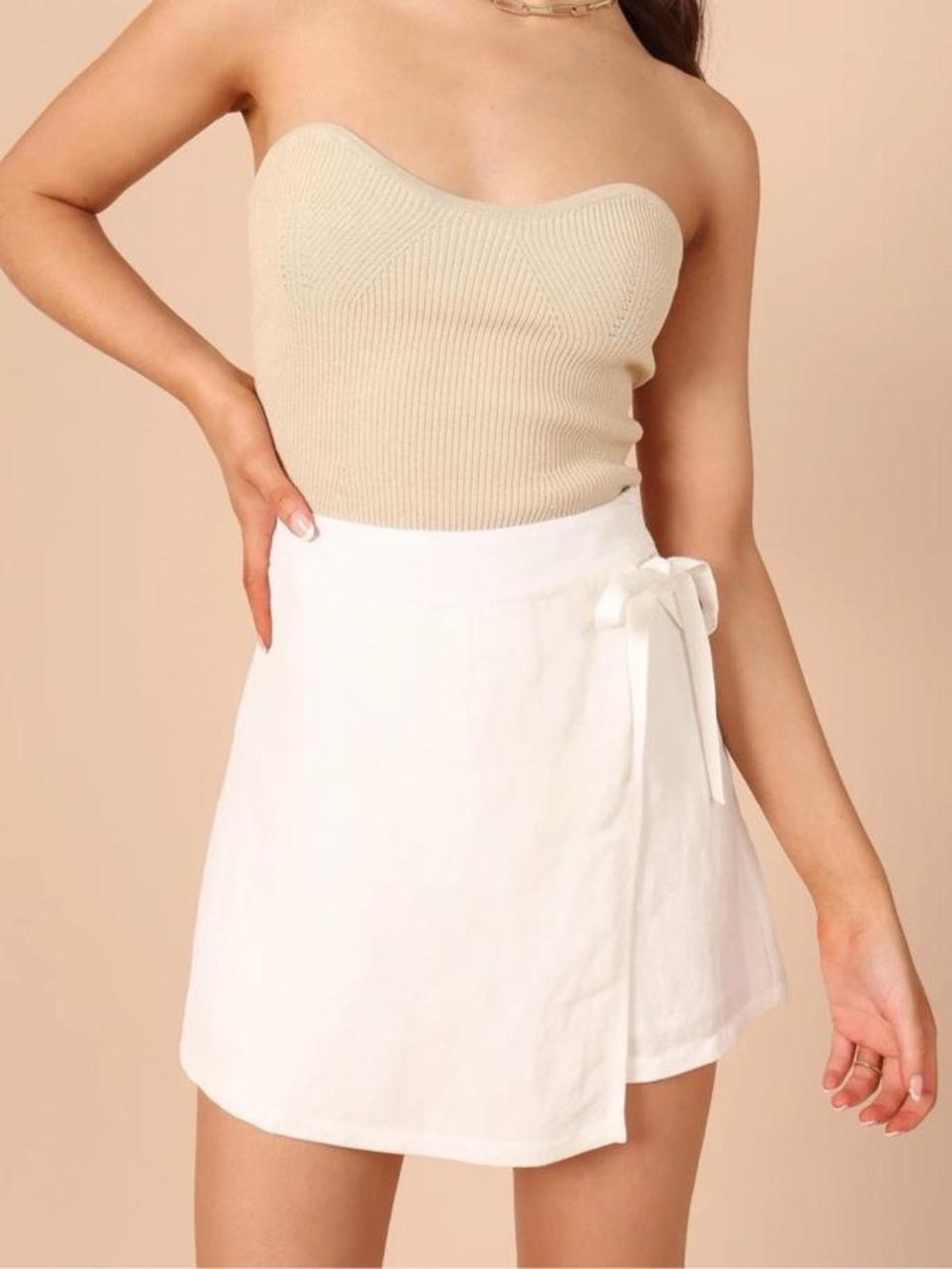 NWT linen skort
